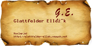 Glattfelder Ellák névjegykártya